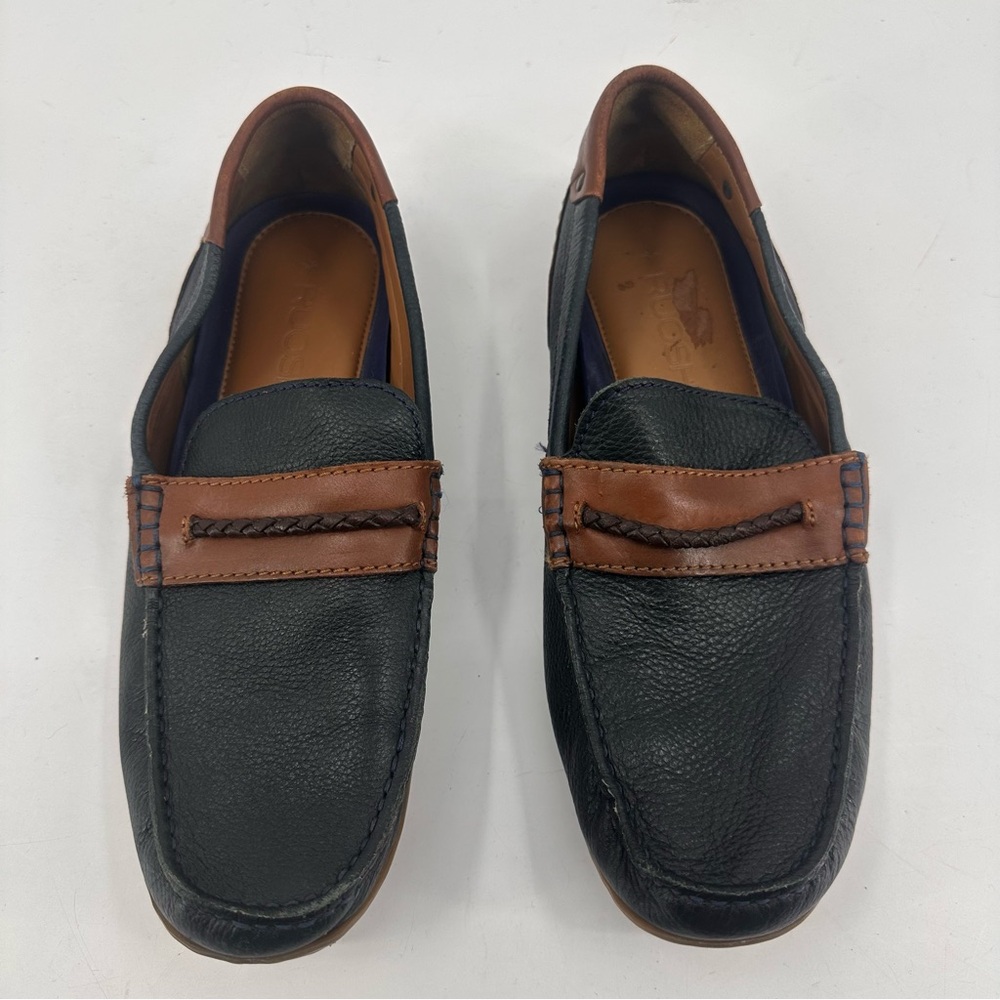 Ruosh Men's Black and Brown Driving Loafers Slip On Size EU 40 UK 7 US 7